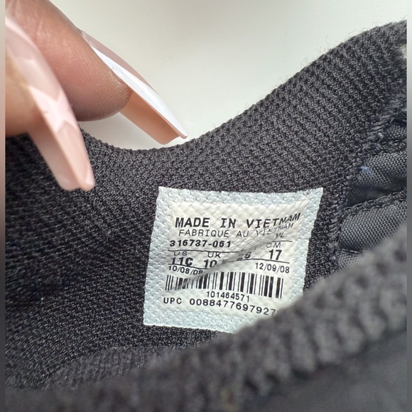 Nike Girls Soccer Cleats Sz 11C Athletic Spikes Shoes Black & Pink 316737-061 - Picture 7 of 9